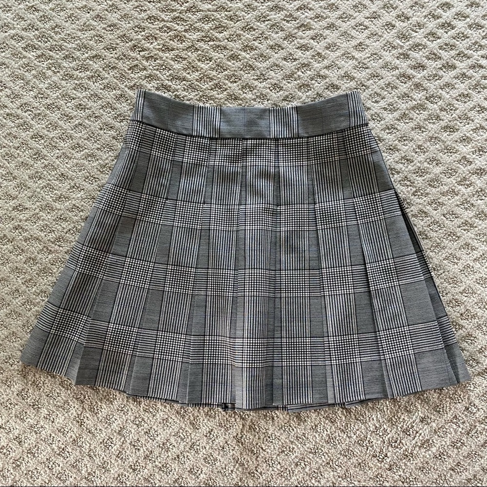 Aritzia Mini Pleated Plaid Skirt